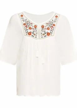 Crincle- Tunika aus softer Viskose Damen Bekleidung·Jacken & Mäntel|Blusen & Tuniken