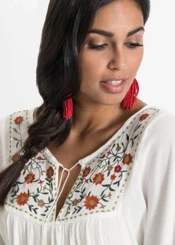 Crincle- Tunika aus softer Viskose Damen Bekleidung·Jacken & Mäntel|Blusen & Tuniken