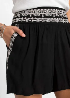 Damen bonprix Shorts|Hosen|Crincle-Shorts aus fließender Viskose