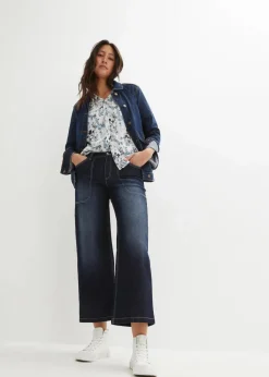 Damen bonprix Bekleidung·Jacken & Mäntel|Blusen & Tuniken|Crinkle-Bluse aus fließender Viskose