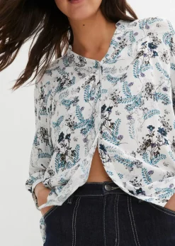 Damen bonprix Bekleidung·Jacken & Mäntel|Blusen & Tuniken|Crinkle-Bluse aus fließender Viskose