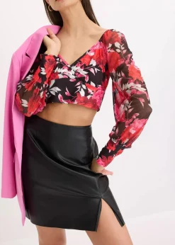 Damen bonprix Bekleidung·Jacken & Mäntel|Blusen & Tuniken|Cropped Blusentop