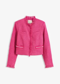 Damen bonprix Bekleidung·Basics|Blazer|Cropped Bouclé-Blazer