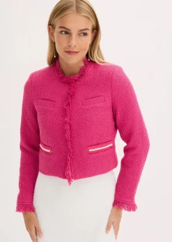 Damen bonprix Bekleidung·Basics|Blazer|Cropped Bouclé-Blazer