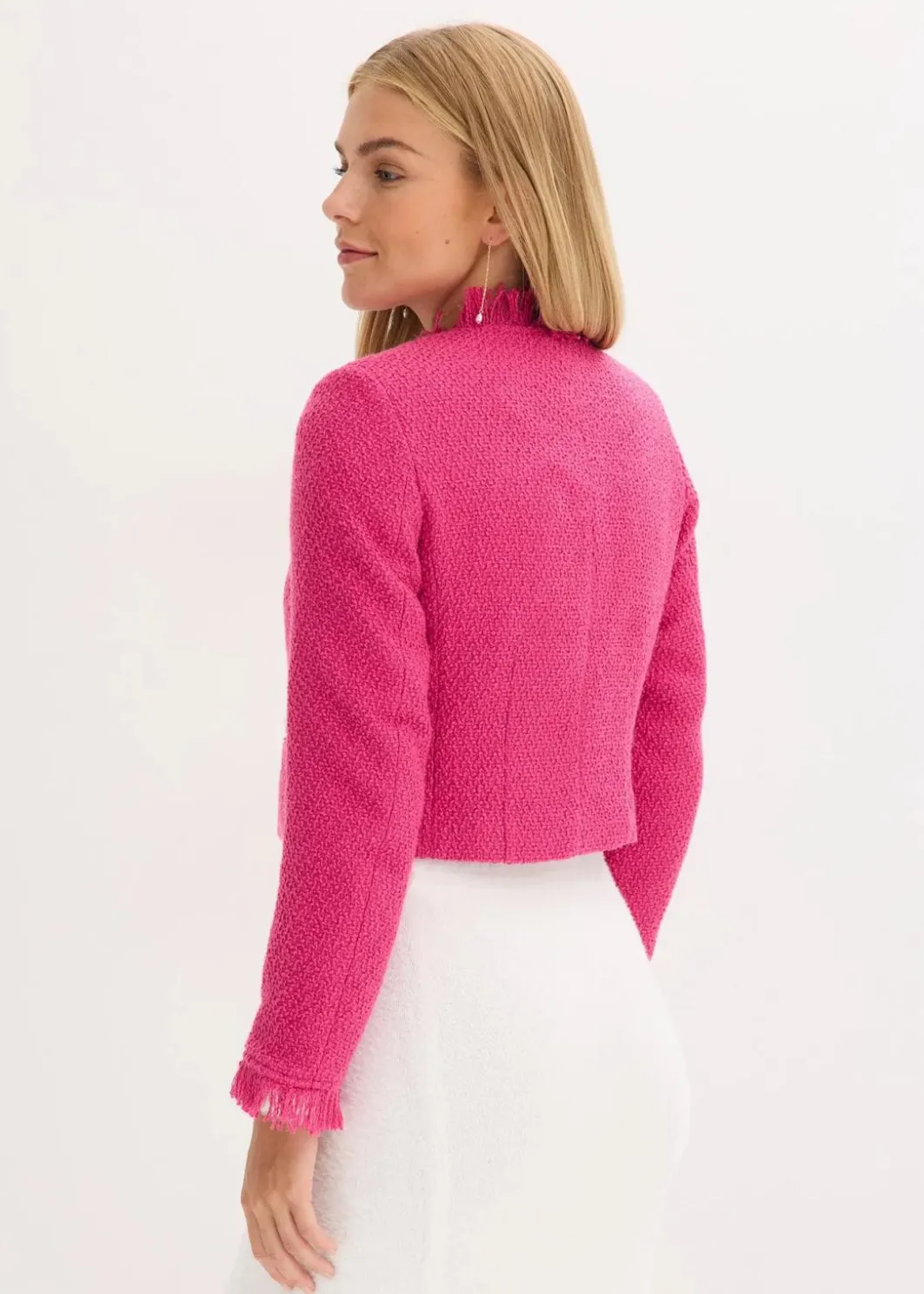 Damen bonprix Bekleidung·Basics|Blazer|Cropped Bouclé-Blazer