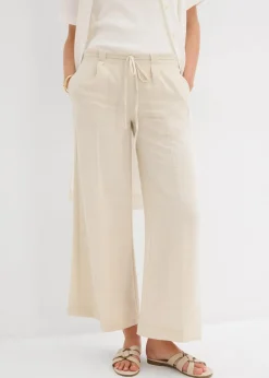 Outlet Culotte aus fließendem Viskose-Mix Damen Hosen|Bekleidung·Kleider