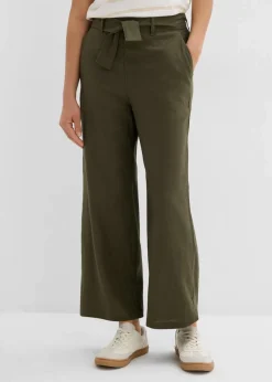 Damen bonprix Hosen|Bekleidung·Kleider|Culotte aus luftigem Leinen-Mix