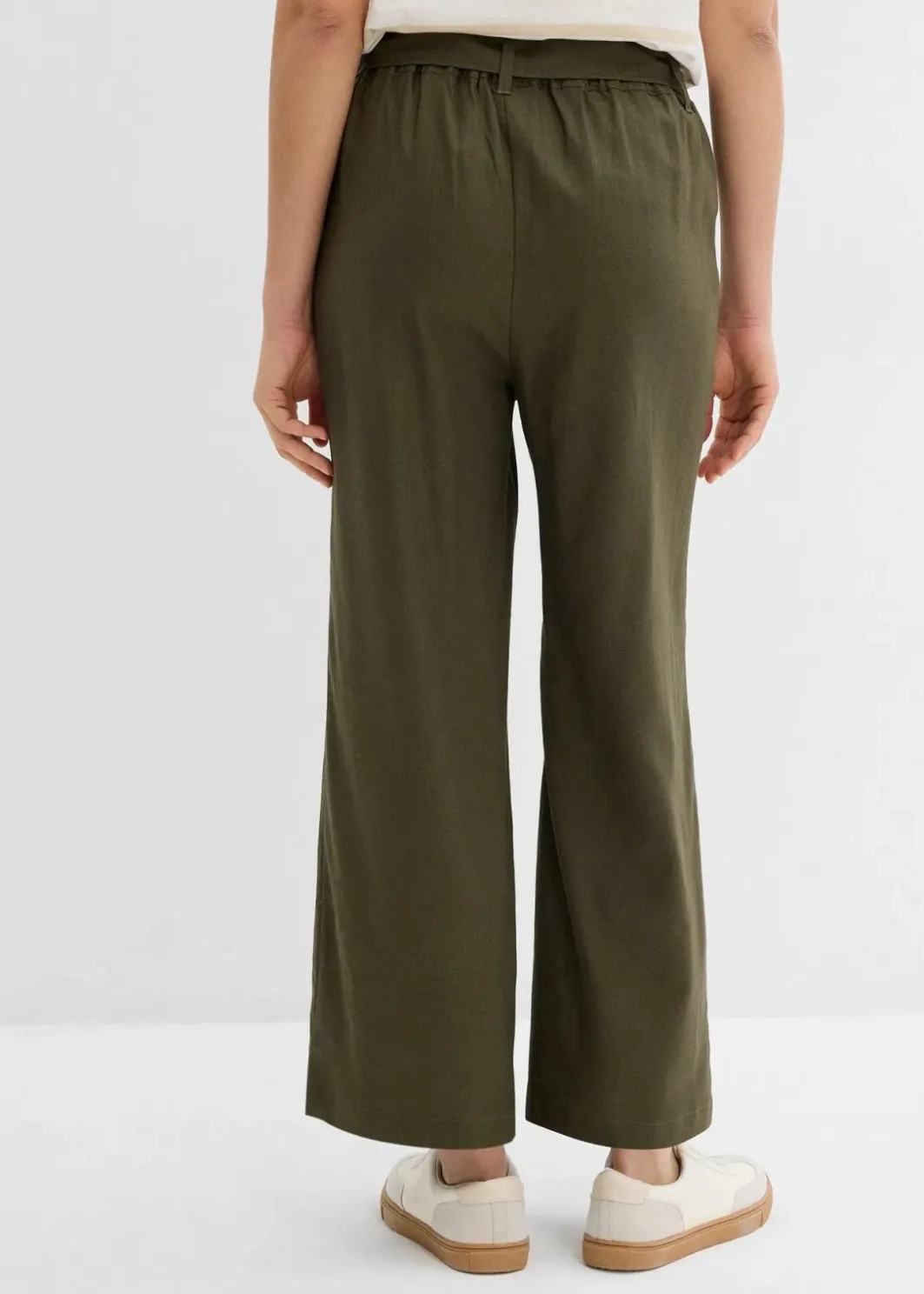 Damen bonprix Hosen|Bekleidung·Kleider|Culotte aus luftigem Leinen-Mix