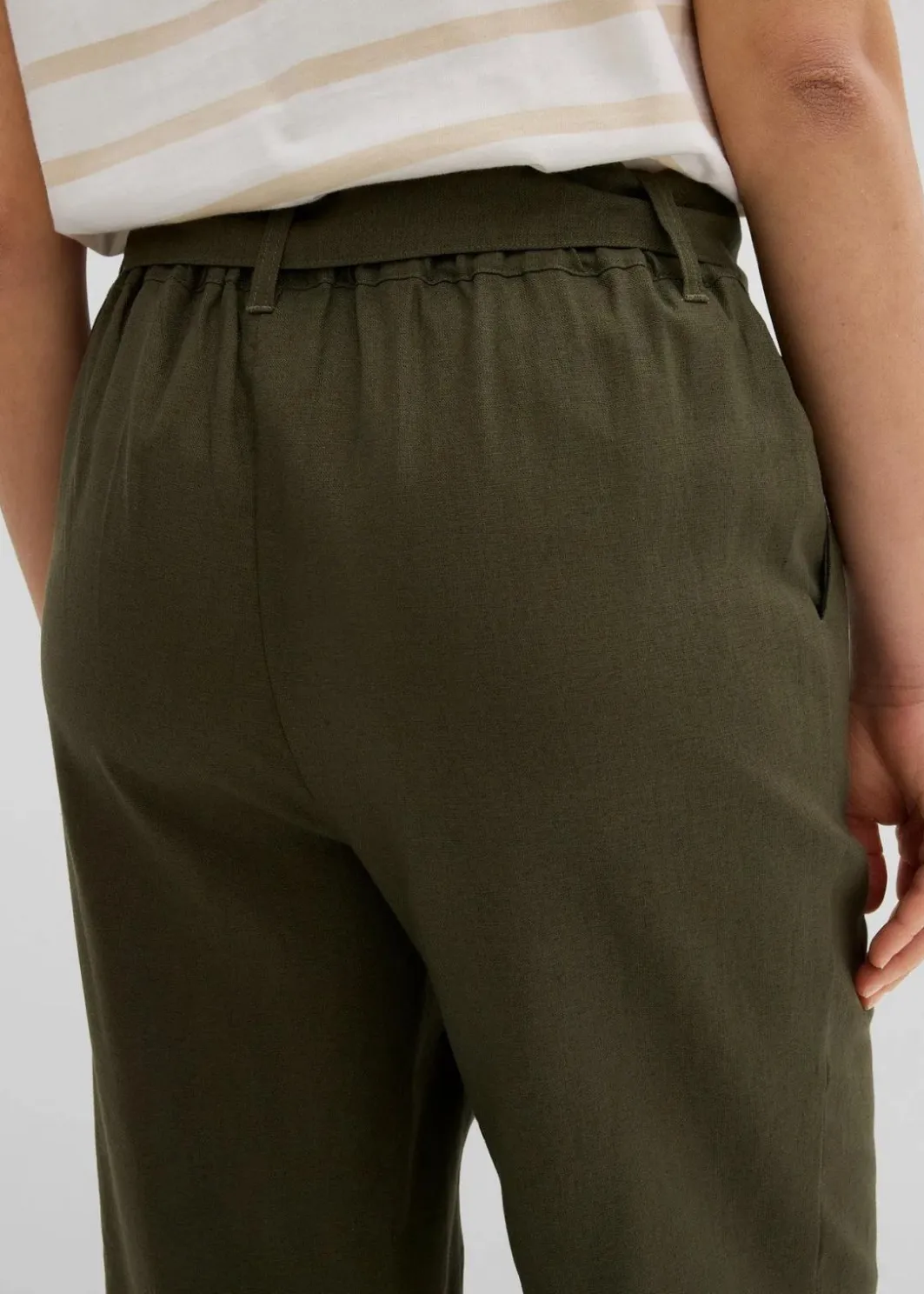 Damen bonprix Hosen|Bekleidung·Kleider|Culotte aus luftigem Leinen-Mix