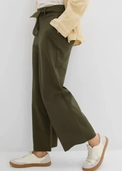 Damen bonprix Hosen|Bekleidung·Kleider|Culotte aus luftigem Leinen-Mix