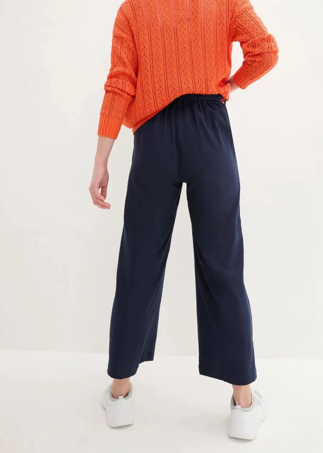 Outlet Culotte aus luftigem Leinen-Mix Damen Hosen|Bekleidung·Kleider