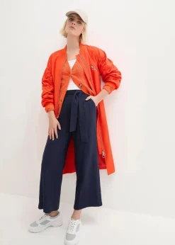 Outlet Culotte aus luftigem Leinen-Mix Damen Hosen|Bekleidung·Kleider