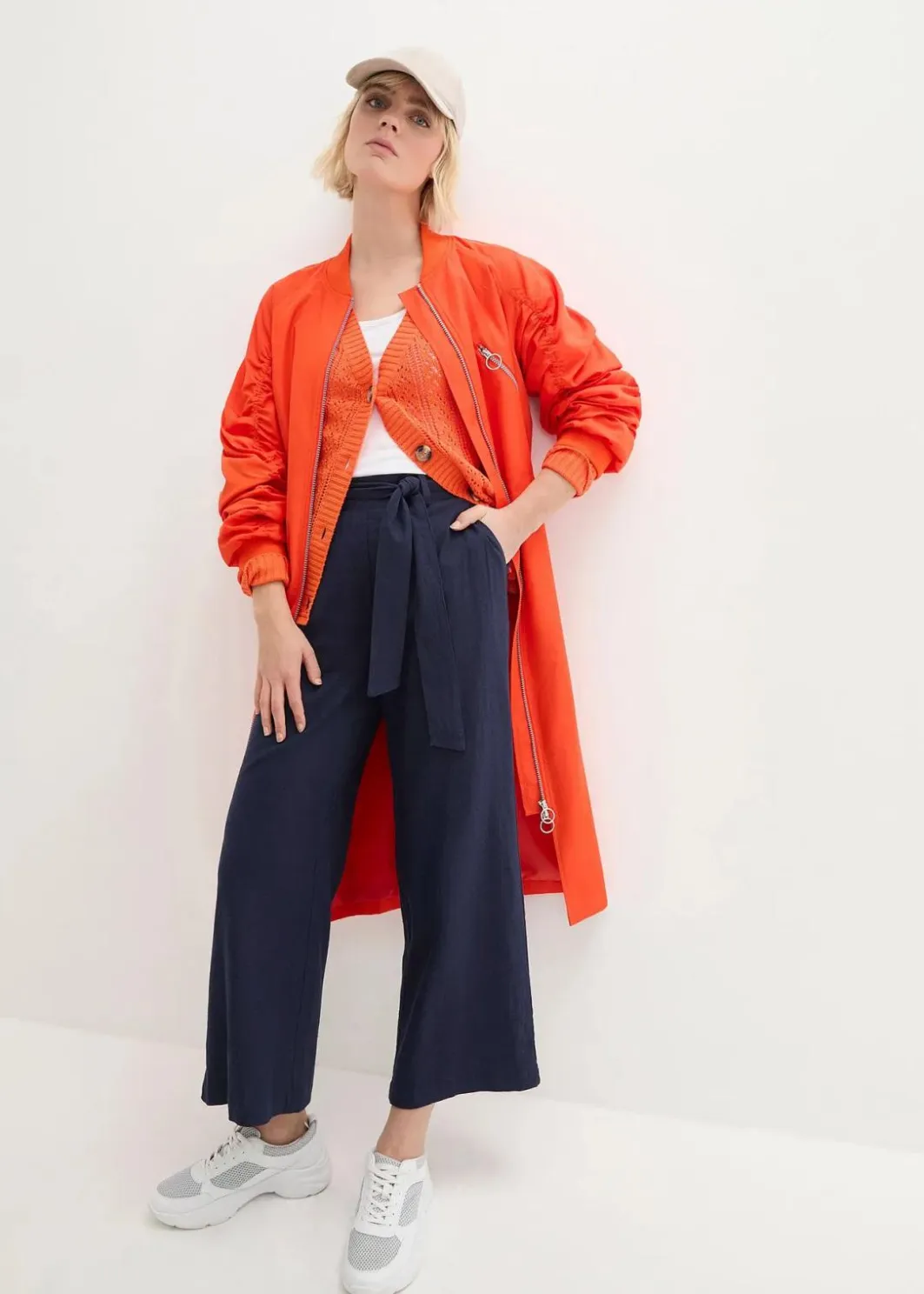Outlet Culotte aus luftigem Leinen-Mix Damen Hosen|Bekleidung·Kleider