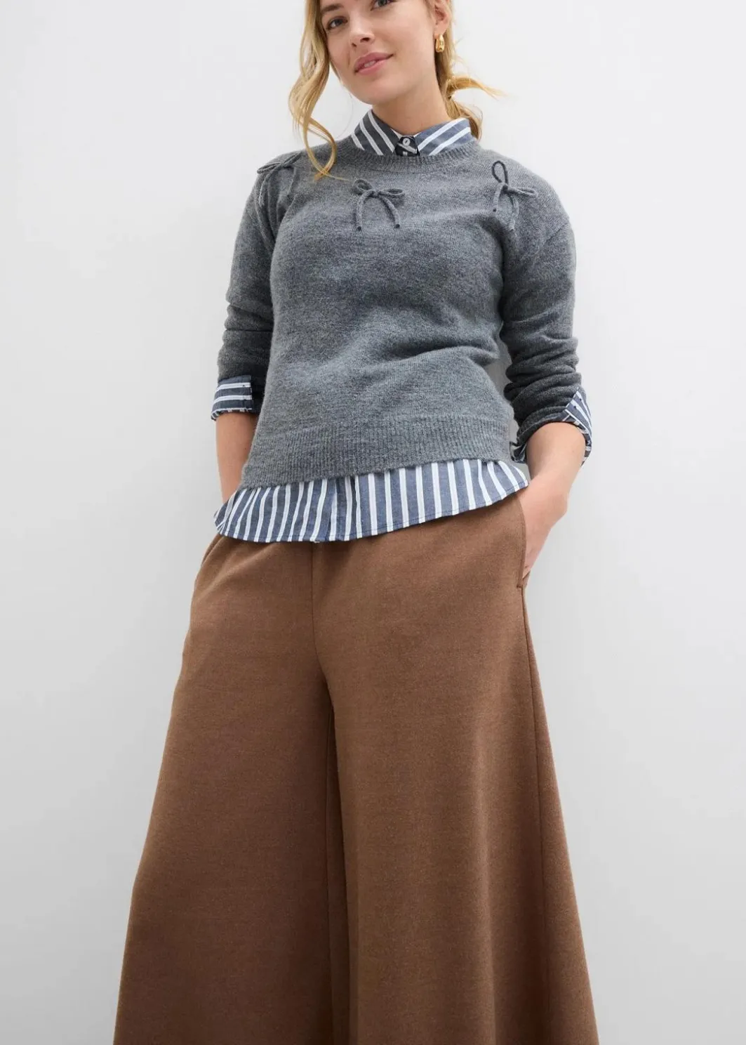 Outlet Culotte in Wolloptik Damen Hosen|Bekleidung·Kleider