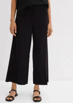 Clearance Culotte mit elastischem Bund aus Viskose-Mix Damen Bekleidung·Kleider|Hosen