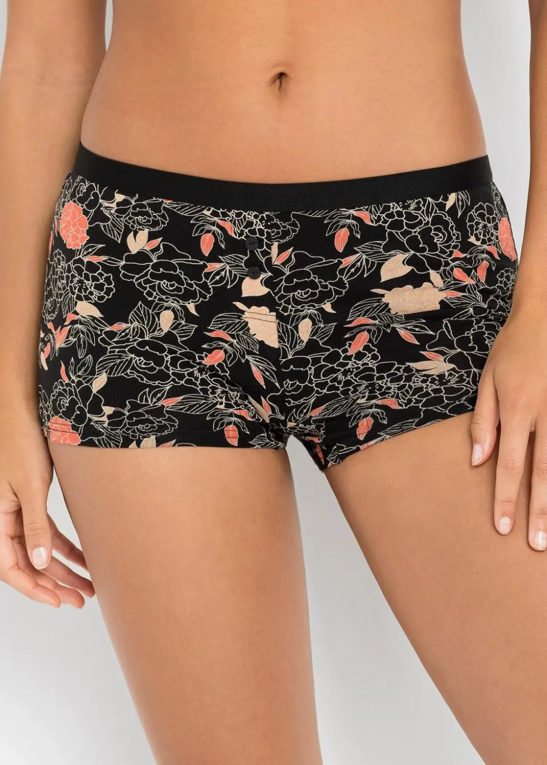 Damen bonprix Wäsche·Baumwollunterwäsche|Wäsche·Höschen|Damen Boxer (4er Pack)