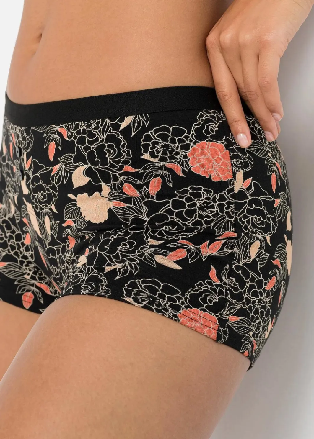 Damen bonprix Wäsche·Baumwollunterwäsche|Wäsche·Höschen|Damen Boxer (4er Pack)