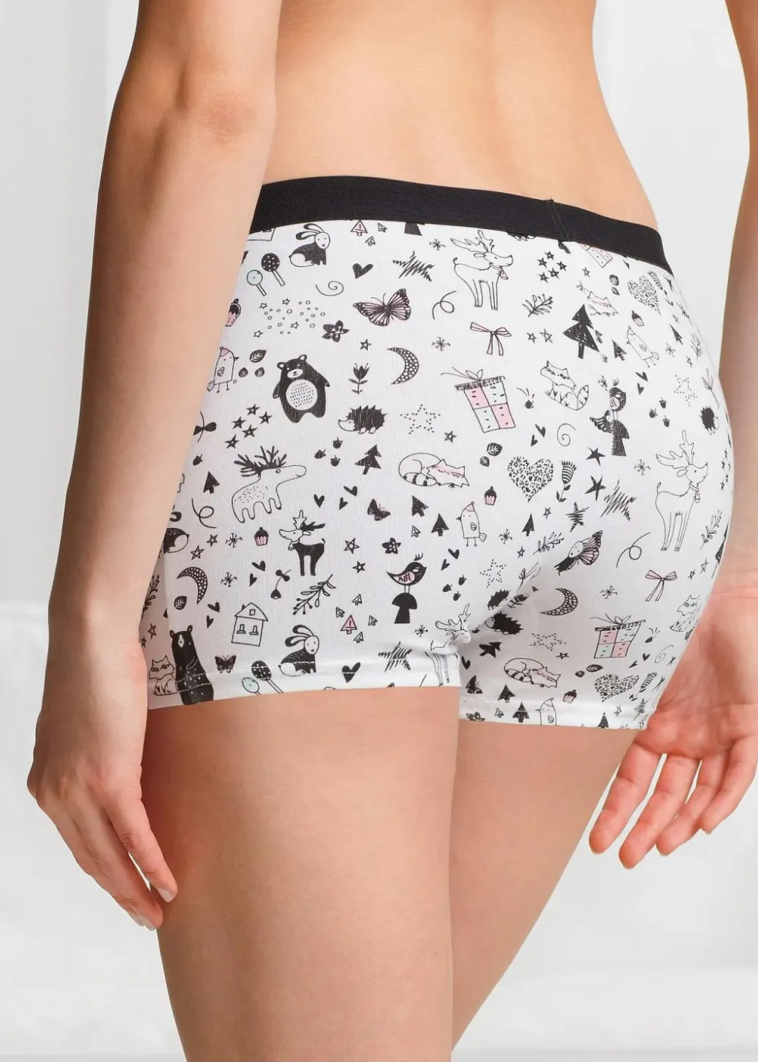 Damen bonprix Wäsche·Baumwollunterwäsche|Wäsche·Höschen|Damen Boxer (4er Pack)