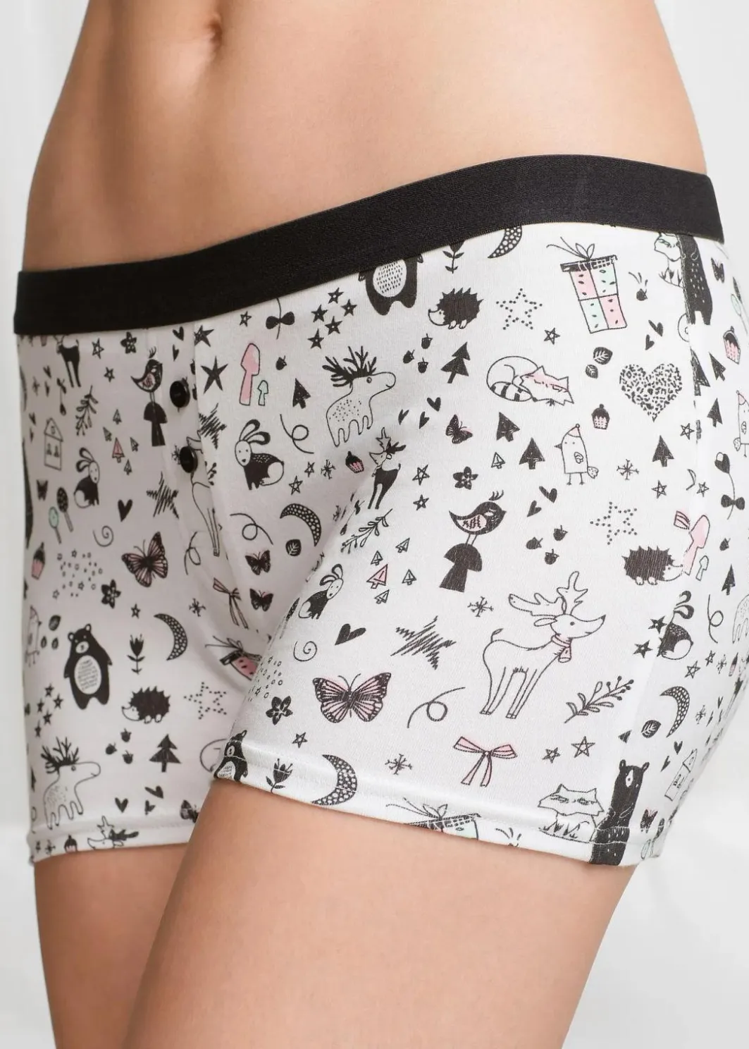 Damen bonprix Wäsche·Baumwollunterwäsche|Wäsche·Höschen|Damen Boxer (4er Pack)