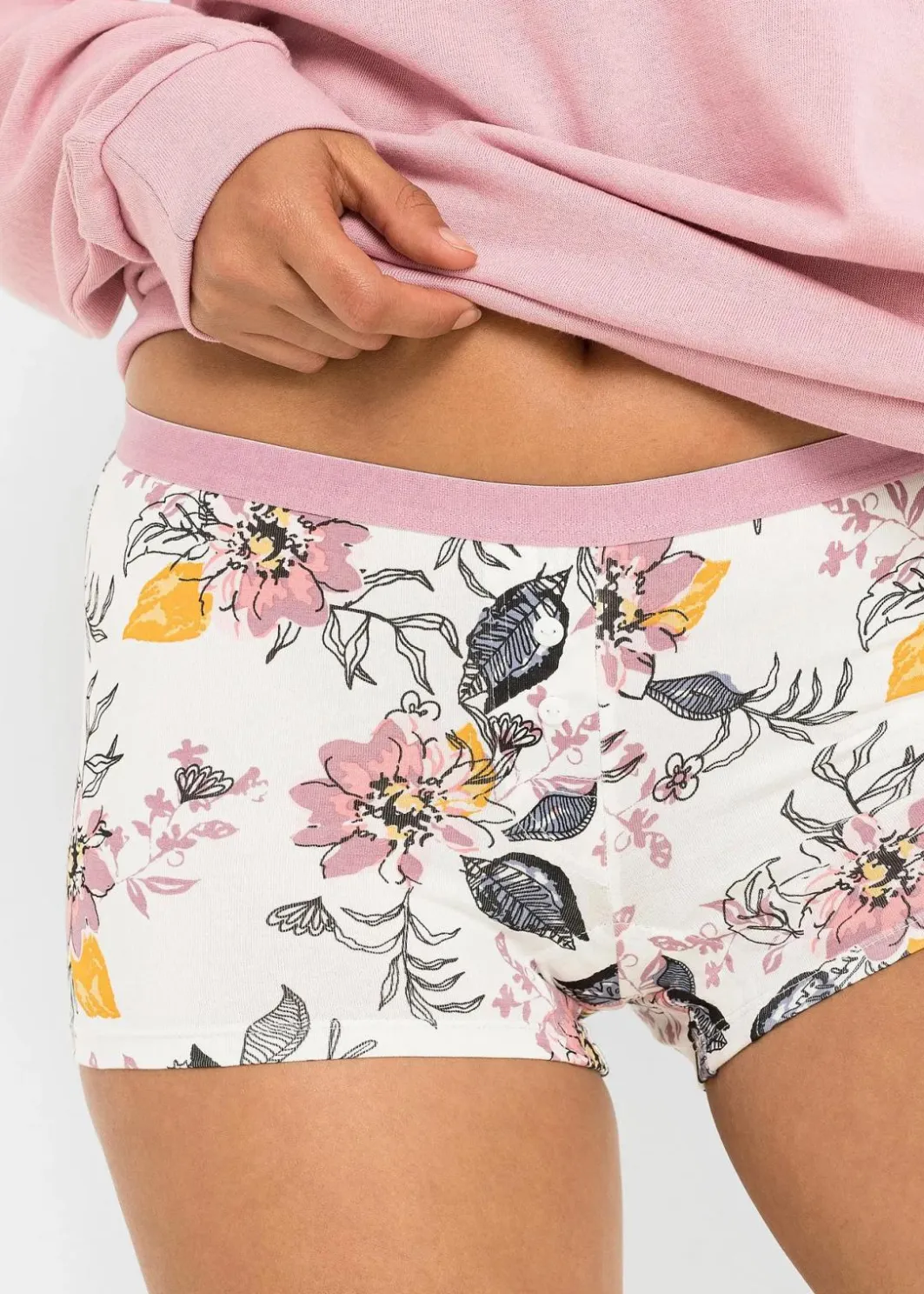Damen bonprix Wäsche·Baumwollunterwäsche|Wäsche·Höschen|Damen Boxer (4er Pack)