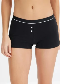 Damen bonprix Wäsche·Baumwollunterwäsche|Wäsche·Höschen|Damen Boxer mit Bio-Baumwolle (4er Pack)