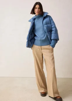 Best Daunenjacke mit recycelten Daunen​ und Strickärmeln Damen Bekleidung·Hosen|Premium