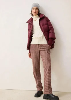 Damen bonprix Jacken & Mäntel|Premium|Daunenjacke mit recycelten Daunen und Strickärmeln