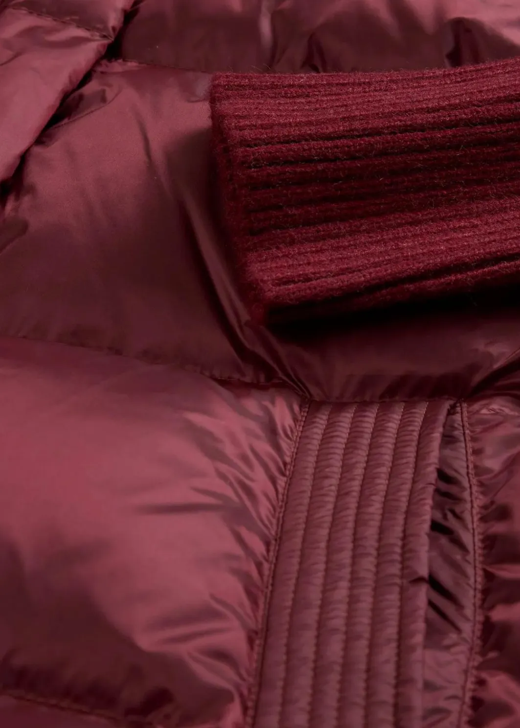 Damen bonprix Jacken & Mäntel|Premium|Daunenjacke mit recycelten Daunen und Strickärmeln