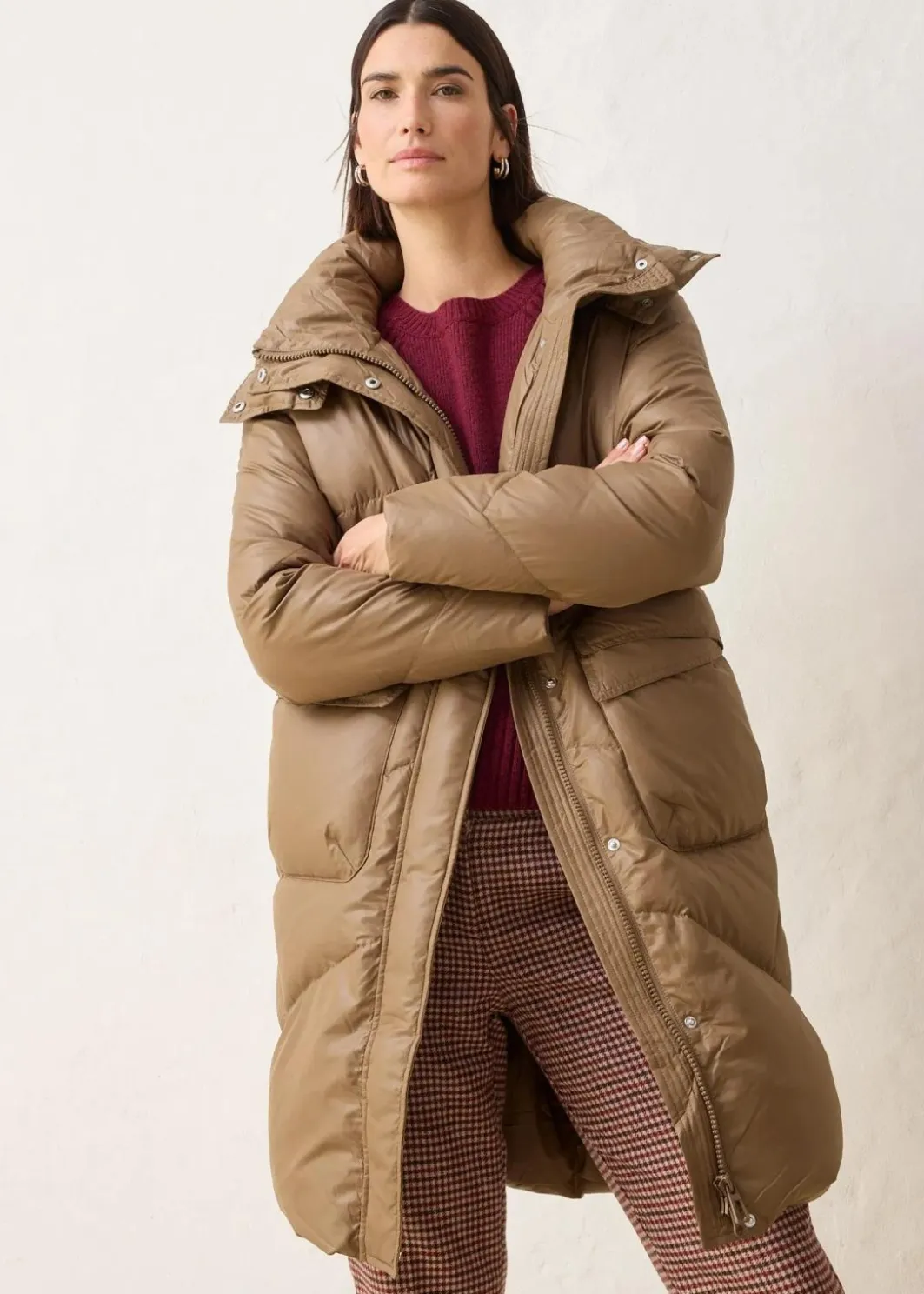 Daunenmantel mit recycelten Daunen, wasserabweisend Damen Bekleidung·Hosen|Nachhaltigere Materialien
