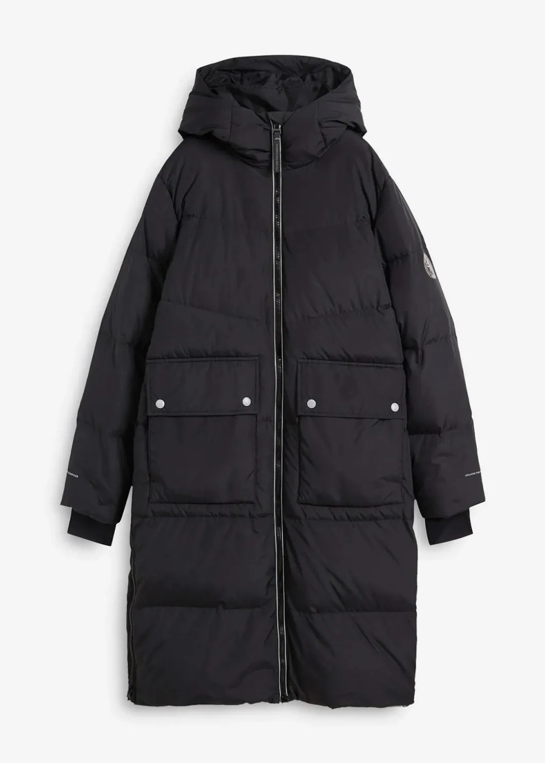 Outlet Daunenmantel mit reflektierenden Details Damen Jacken & Mäntel|Nachhaltigere Materialien