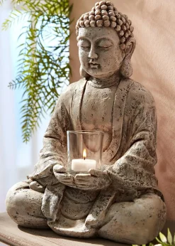 bonprix Kerzenhalter|Wohnaccessoires|Deko-Figur Buddha mit Teelichthalter