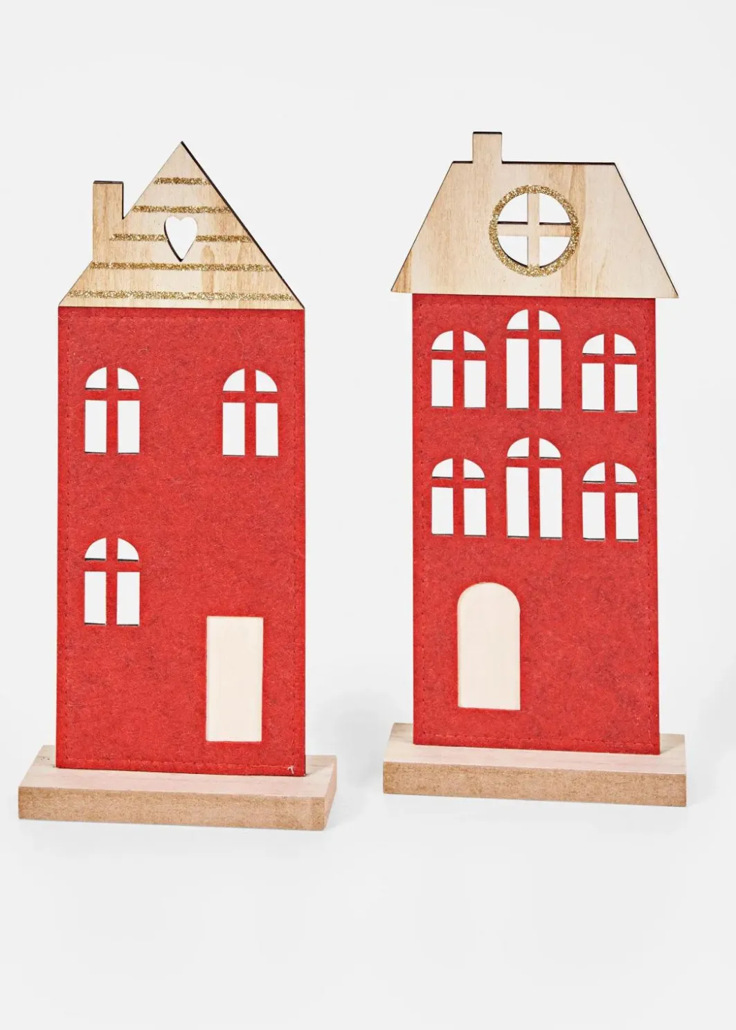 bonprix Wohnaccessoires|Weihnachtsdeko & -Textilien·Beleuchtung|Deko-Objekt Häuser (2er Pack)