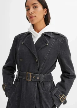 Damen bonprix Jacken & Mäntel|Bekleidung·Hosen|Denim Trenchcoat