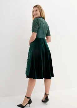 Discount Dirndl mit bestickter Schürze (2-tlg. Set) Damen Bekleidung·Pullover & Strickjacken|Kleider
