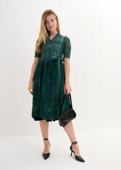 Discount Dirndl mit bestickter Schürze (2-tlg. Set) Damen Bekleidung·Pullover & Strickjacken|Kleider