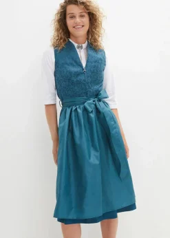 Sale Dirndl mit Jacquardmuster und Schürze in Midilänge (2-tlg.Set) Damen Bekleidung·Pullover & Strickjacken|Kleider