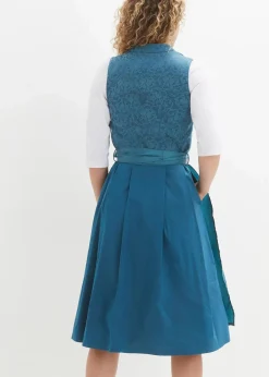 Sale Dirndl mit Jacquardmuster und Schürze in Midilänge (2-tlg.Set) Damen Bekleidung·Pullover & Strickjacken|Kleider