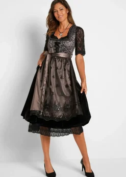 Discount Dirndl mit Leomuster Damen Kurzgrößen|Bekleidung·Pullover & Strickjacken