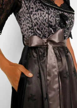 Best Dirndl mit Leomuster Damen Kleider|Kurzgrößen