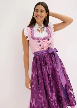 Damen bonprix Bekleidung·Pullover & Strickjacken|Kleider|Dirndl mit Pailletten Schürze (2-tlg.Set)