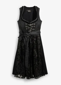 Damen bonprix Kleider|Bekleidung·Pullover & Strickjacken|Dirndl mit Pailletten Schürze (2-tlg.Set)