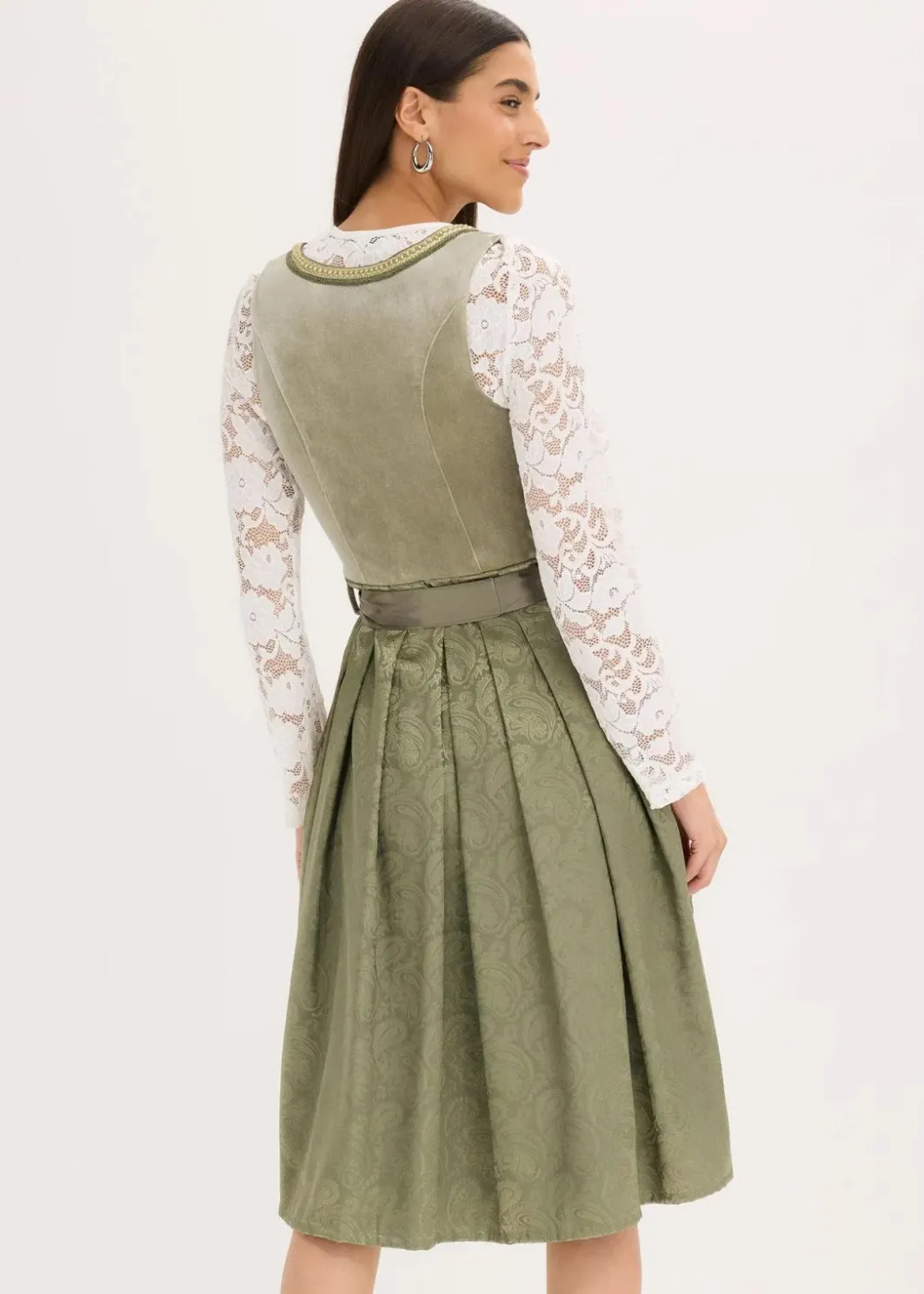 Damen bonprix Bekleidung·Pullover & Strickjacken|Kleider|Dirndl mit Pailletten Schürze (2-tlg.Set)