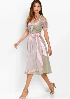 Damen bonprix Bekleidung·Pullover & Strickjacken|Kleider|Dirndl mit Perlen (2-tlg.Set)