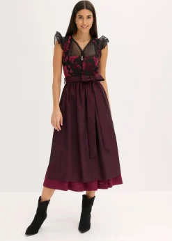 Best Dirndl mit Samt in Midilänge (2-tlg.Set) Damen Bekleidung·Pullover & Strickjacken|Kleider