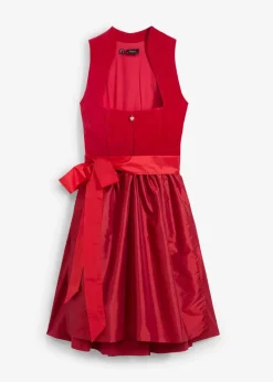 Clearance Dirndl mit Samt-Mieder und Satin-Schürze (2-tlg.Set) Damen Kleider|Bekleidung·Pullover & Strickjacken