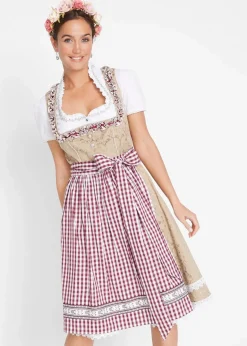 Outlet Dirndl mit Schürze, knieumspielend (2-tlg. Set) Damen Bekleidung·Pullover & Strickjacken|Kleider