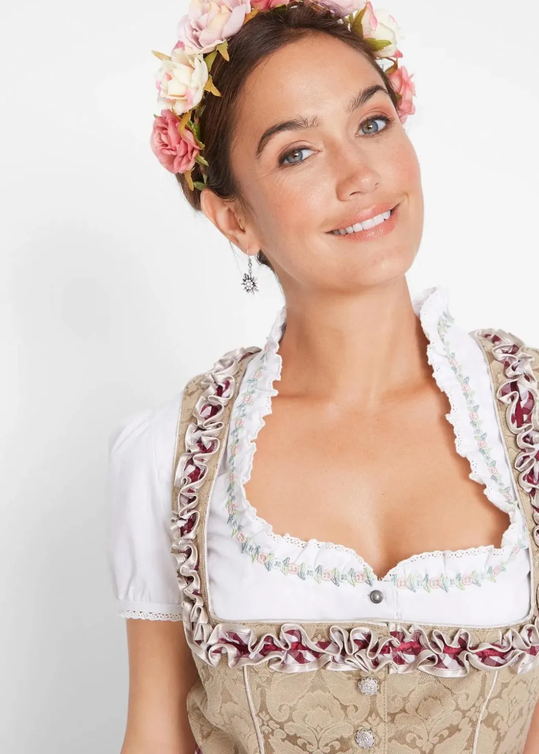 Outlet Dirndl mit Schürze, knieumspielend (2-tlg. Set) Damen Bekleidung·Pullover & Strickjacken|Kleider