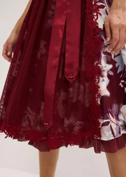 Damen bonprix Kleider|Dirndl mit Stickerei und Samtrock (2-tlg.Set)