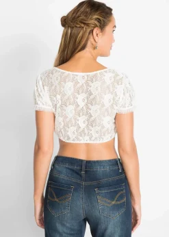 Damen bonprix Bekleidung·Jacken & Mäntel|Blusen & Tuniken|Dirndlbluse aus Spitze
