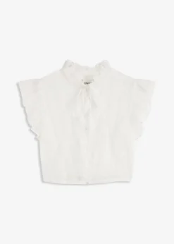 Discount Dirndlbluse aus zartem Tüll mit Punktemuster Damen Bekleidung·Jacken & Mäntel|Blusen & Tuniken